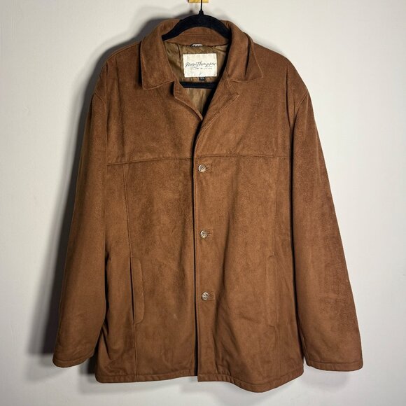 Vintage Norm Thompson Faux Suede Coat - Picture 1 of 4